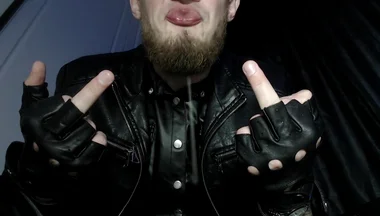 All-leather Alpha -dominates and Humiliates with Spit and Shoe