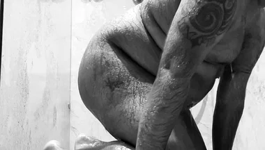 Young Bear Masturbates While Showering