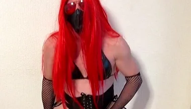 Assa69 - Redhair Femboy in Lingerie and Heels
