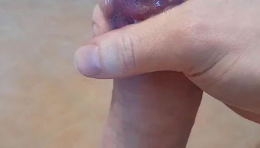 Cumshot lube multiple times young forskin slow