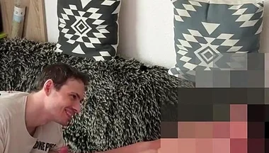 Straight Curious Plumber Returns to Get Sucked by a Gay Guy on the Couch