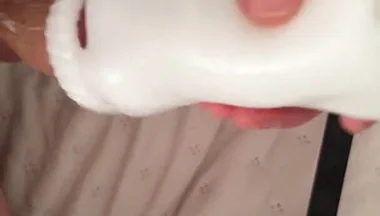 Big Dick Destroys Fleshlight & Fills It with Cum