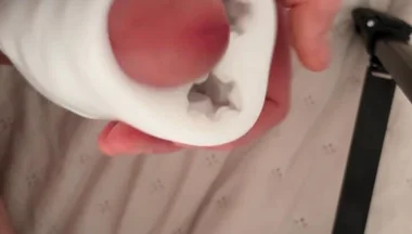 Big Dick Destroys Fleshlight & Fills It with Cum