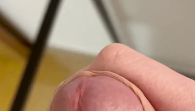 Fresh Cum on a Glass Table
