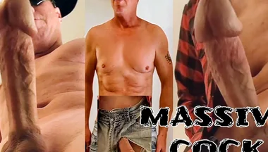 Massive Cock Delivers Massive Cumshot From Jeans