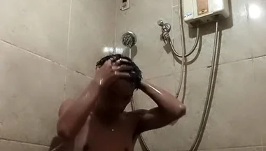 Filipino Solo Shower: Slim Asian Twink Jerks Big Cock