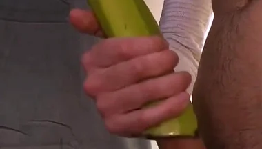 Homemade Banana Toy for Orgasm and Cum