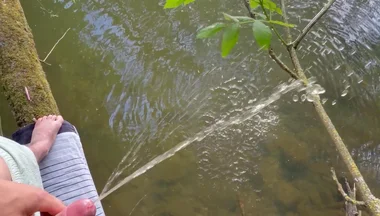 Twink 18 Pissing in Nature