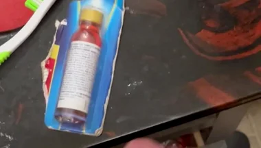 Masturbating
