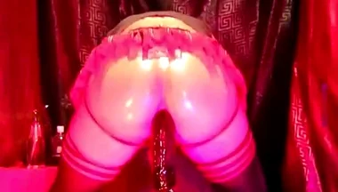 With My Hole so Hot, Lubed, and Wet. Bouncing My Booty, Jumping on My Dildo, and Wearing My Miniskirt 1.