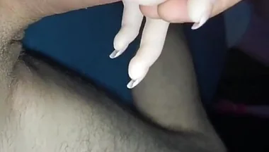 French Manicure Very Cute Handjob Performed by My Sex Doll Cindy
