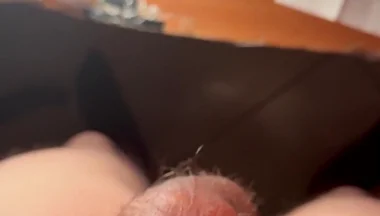 Masturbating