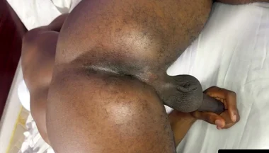 Horny Black Guy Wanks His Dick