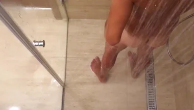 My Showering - 2 Times with Slim Belly and 1 Time with Big Bloated Belly