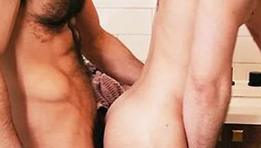 Steamy Shower Blowjob Turns Into Rough Bareback Anal Between Hairy Hunk & Hot Jock