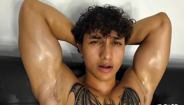Muscle Latino Twink Handjob