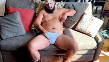 Sweaty Chub Boy Exposes Himself After Work