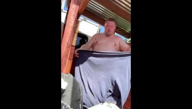 Blue Collar Stepdaddy Yard Work Piss and Cum