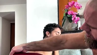 Feet, Big White Cock, Raw Sex and Size Differences with a Sexy Russian Bear