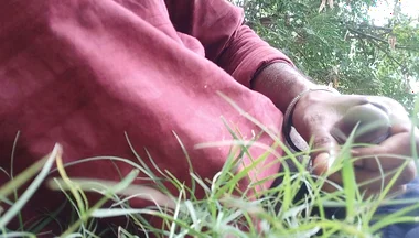 While Roaming in the Field, He Started Hitting the Hilt