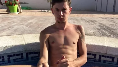 Big Cum Pumping Outdoors
