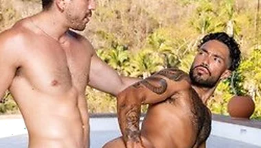 Muscle Twunk Ed Torres Rimmed & Fucked Bareback By Hugs Massive Uncut Dick!