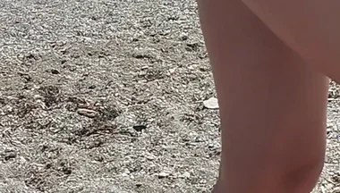 On the Beach Naked Enjoying