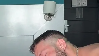 Muscle Bottom Takes Big White Monster Cock Deep