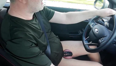 Nylon Fetish in the Dirt Road Search in the Car