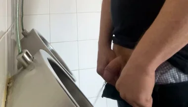Watching on a Redhead Guy in a Toilet