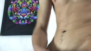 A Well-endowed Young Man Wakes up with a Hard-on and Jerks off Until He Cums
