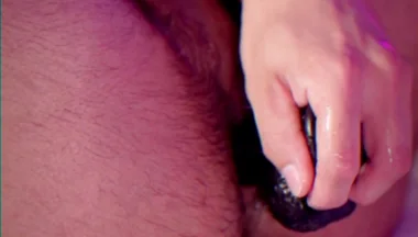 Japanese Bear Solo Play with Dildo and Huge Cumshot