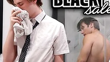 Skylar Finchh And Archie Paige - Missionary Boy Catches His Elder Sniffing His Boxers While Stroking His Cock