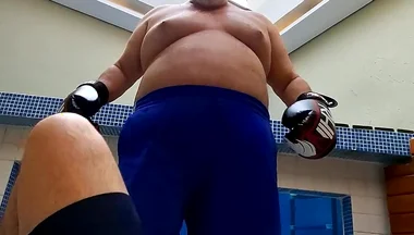 POV Stepdaddy Boss Boxer Training Session