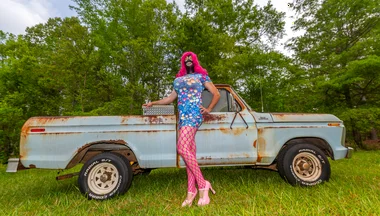 Giant Fake Tits Crossdresser Bts Photo Shoot Masturbation