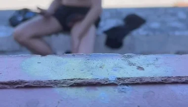Amateur Boy Caught Freeballing and Exposing His Boner