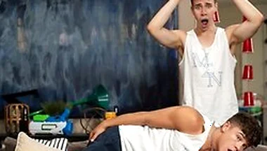 Men - Adam Awbride Bends On His Knees And Takes Kyle And Drake Von Hot Loads On His Face