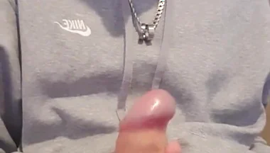 Skinny Lad Pulls Back Skin to Show Bellend
