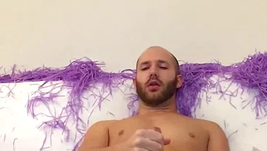 Straight Jerking on Sofa After Party
