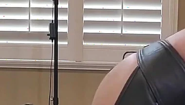 Getting My Hole Bred by Leather Stepdaddy on the Bed and in a Sling