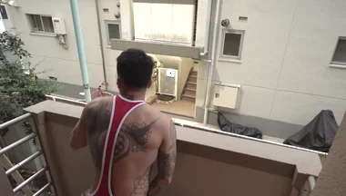 Yoshikawasakixxx - Yoshi Kawasaki Jerks off His Dick in Balcony