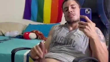 Huge Cock of Colombian Trainer Tiago Florez - Solo Masturbation