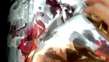 Satin Flower Dress Masturbation
