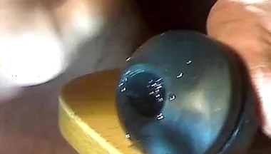 The Cock Wants to Feel the Tight Rubber Sleeve, and Cum From It!