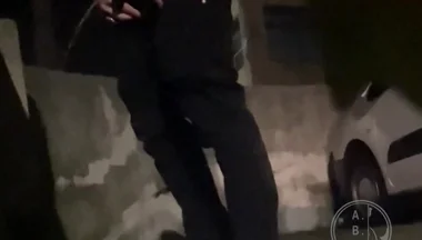 Amateur Boy Caught Peeing in the Street After Party
