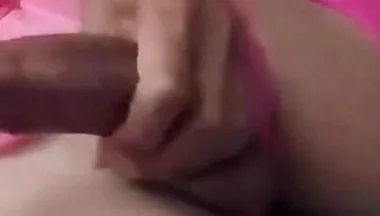 Ladysilva in Lingerie Showing off Her Big Hot Cock
