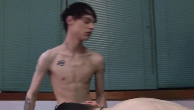 Bareback Business Twink Threeway Fuck