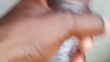 Stroking My BBC Hard Till I Cum