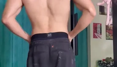 Mr Muscle Tiago Florez You Flex the Muscles of His Back so That You Love