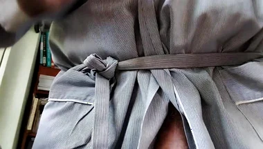 You See Pops Big Floppy Cock and Man Sack in His Robe